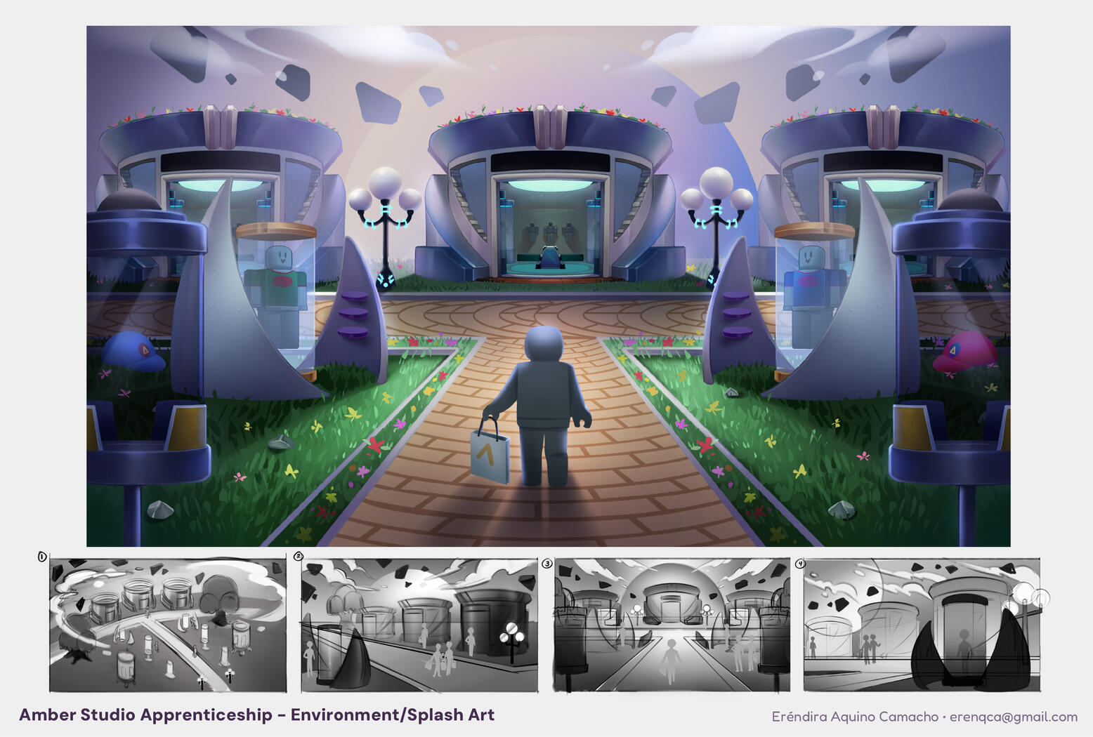 Concept/Splash art for Roblox experience: Brandcade. Concept/Splash art for Roblox experience: Brandcade.